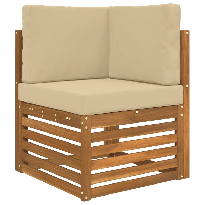 Lauko sofa pagalvėlė 3 pcs Smėlio Poliesteris