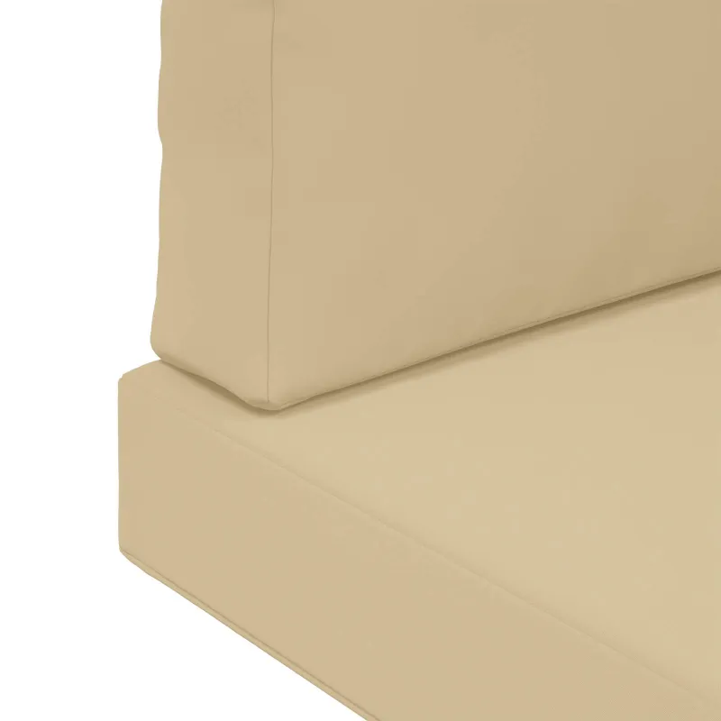 Lauko sofa pagalvėlė 3 pcs Smėlio Poliesteris