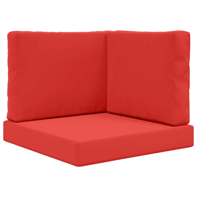 Lauko sofa pagalvėlė 3 pcs Raudona Poliesteris