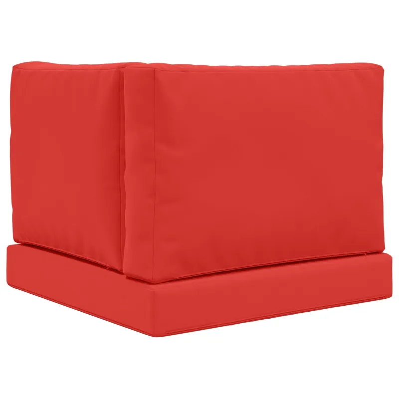 Lauko sofa pagalvėlė 3 pcs Raudona Poliesteris