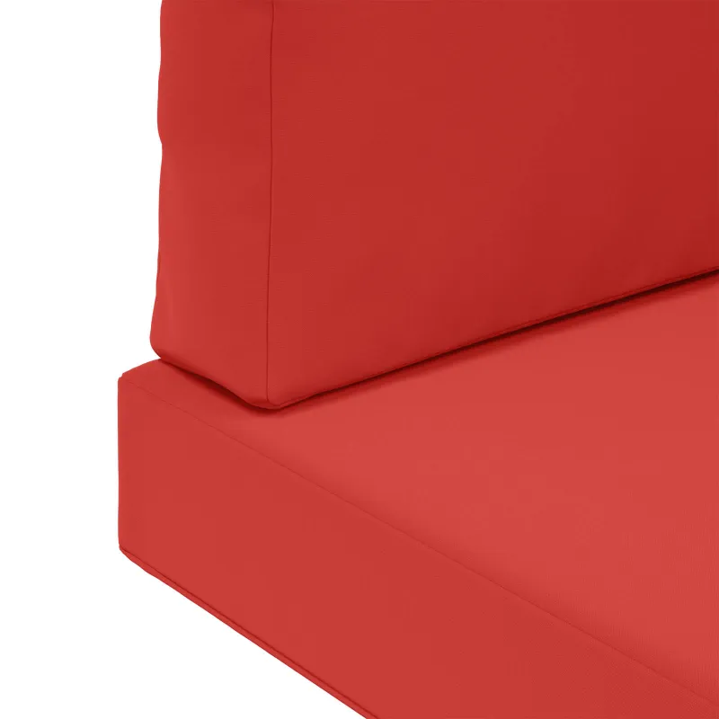 Lauko sofa pagalvėlė 3 pcs Raudona Poliesteris