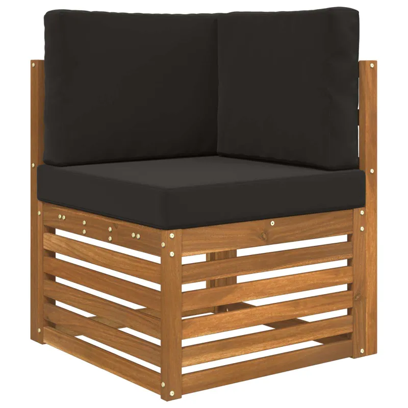 Lauko sofa pagalvėlė 3 pcs Juodas Poliesteris