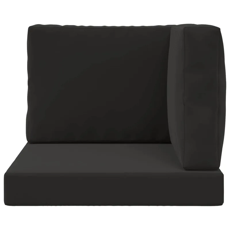 Lauko sofa pagalvėlė 3 pcs Juodas Poliesteris