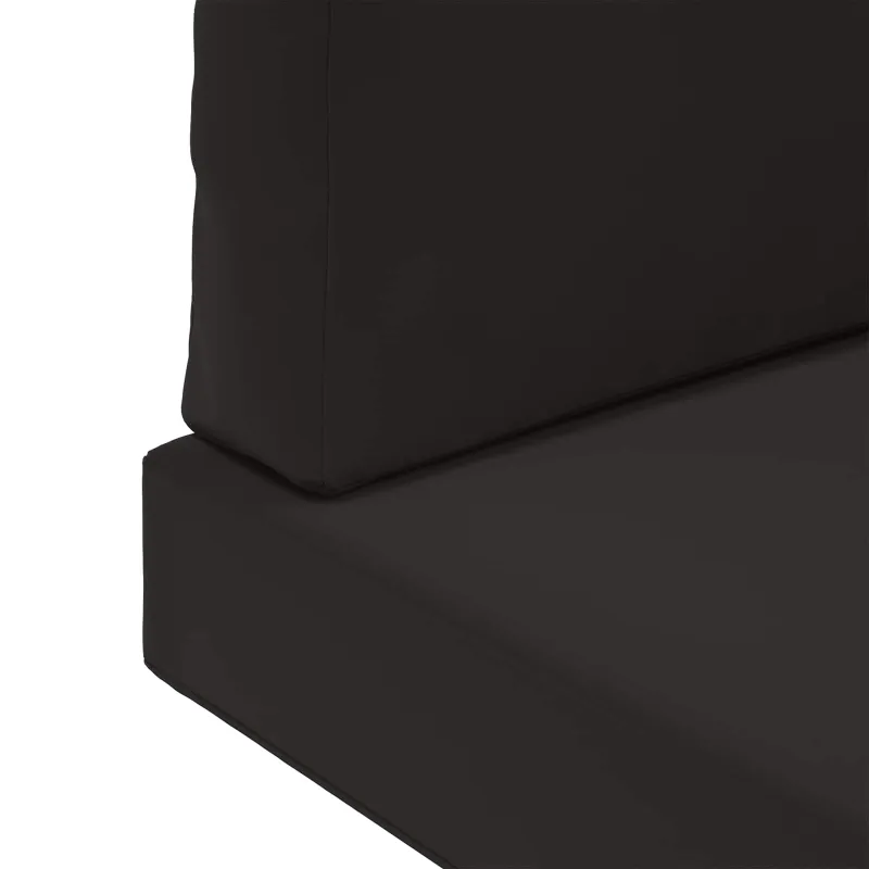Lauko sofa pagalvėlė 3 pcs Juodas Poliesteris