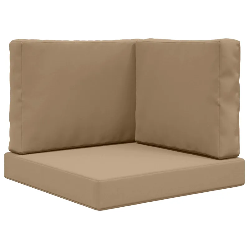 Lauko sofa pagalvėlė 3 pcs Taupe Poliesteris