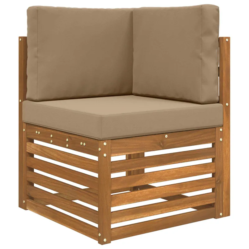 Lauko sofa pagalvėlė 3 pcs Taupe Poliesteris