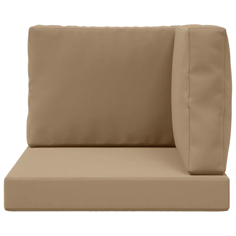 Lauko sofa pagalvėlė 3 pcs Taupe Poliesteris