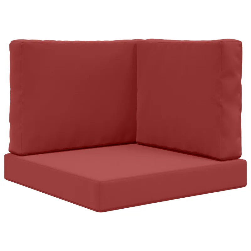Lauko sofa pagalvėlė 3 pcs Vyno raudonumo Poliesteris