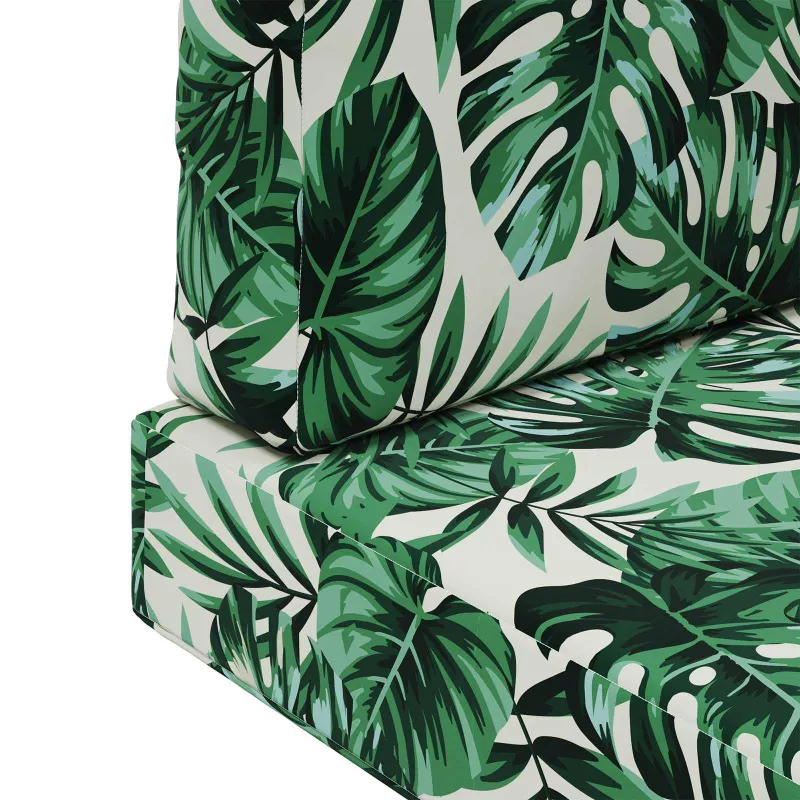 Lauko sofa pagalvėlė 3 pcs Lapų raštas Poliesteris