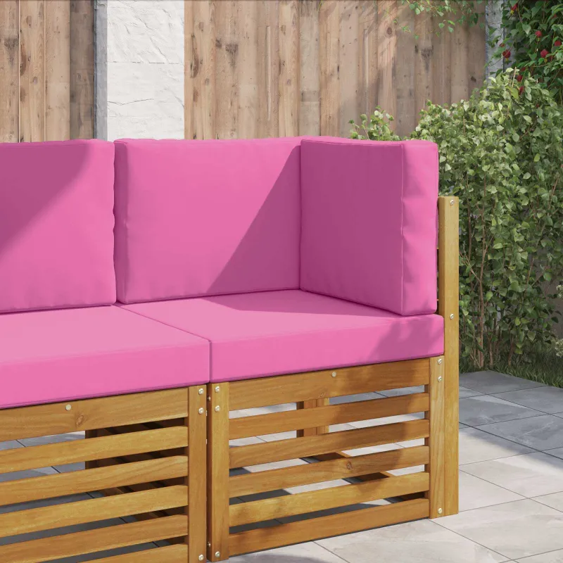 Lauko sofa pagalvėlė 3 pcs Rožinė Poliesteris