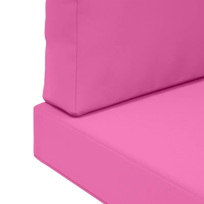 Lauko sofa pagalvėlė 3 pcs Rožinė Poliesteris