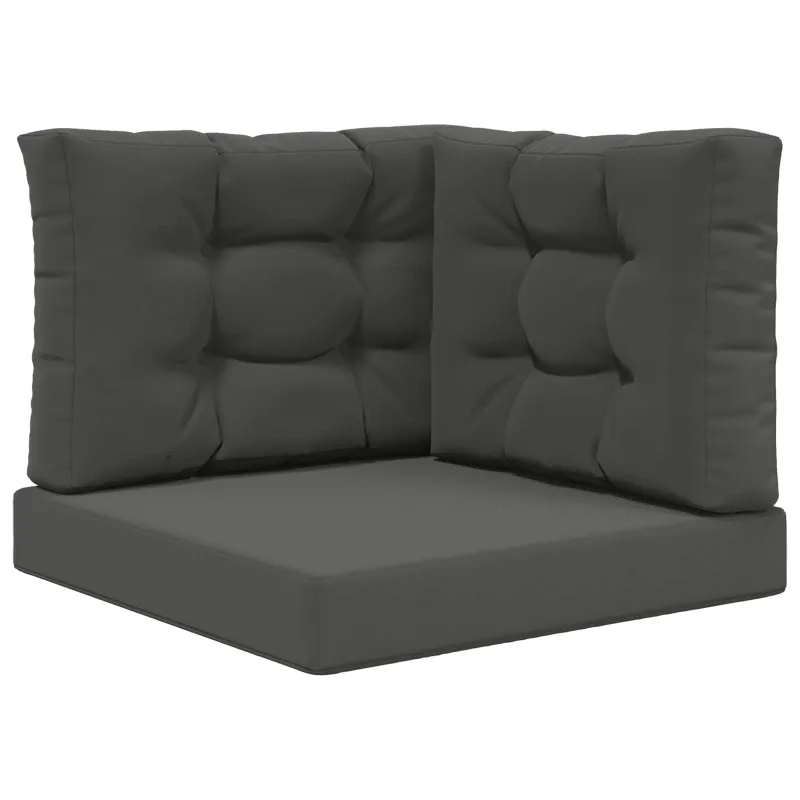 Lauko sofa pagalvėlė 3 pcs Antracitas Poliesteris