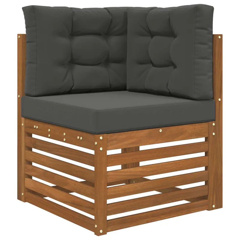 Lauko sofa pagalvėlė 3 pcs Antracitas Poliesteris
