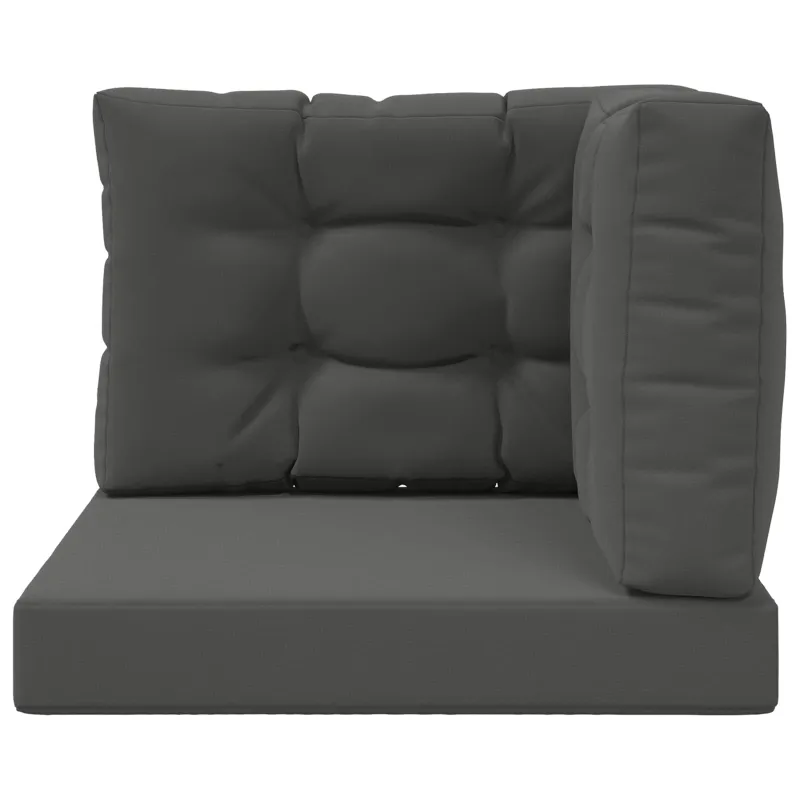 Lauko sofa pagalvėlė 3 pcs Antracitas Poliesteris