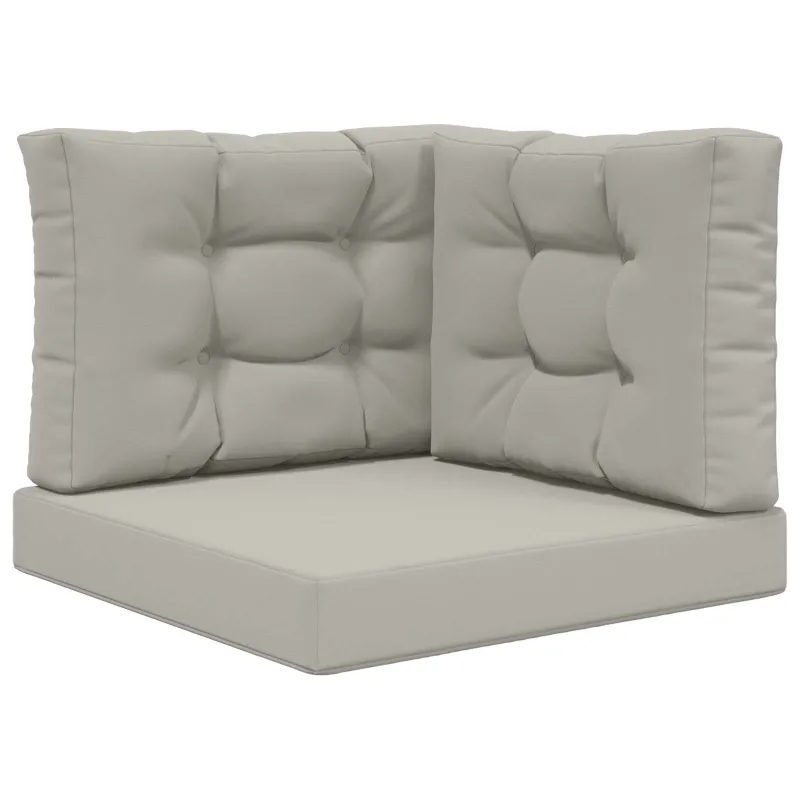 Lauko sofa pagalvėlė 3 pcs Pilka Poliesteris