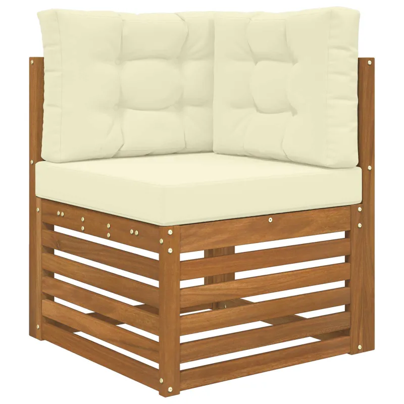 Lauko sofa pagalvėlė 3 pcs Kreminė Poliesteris