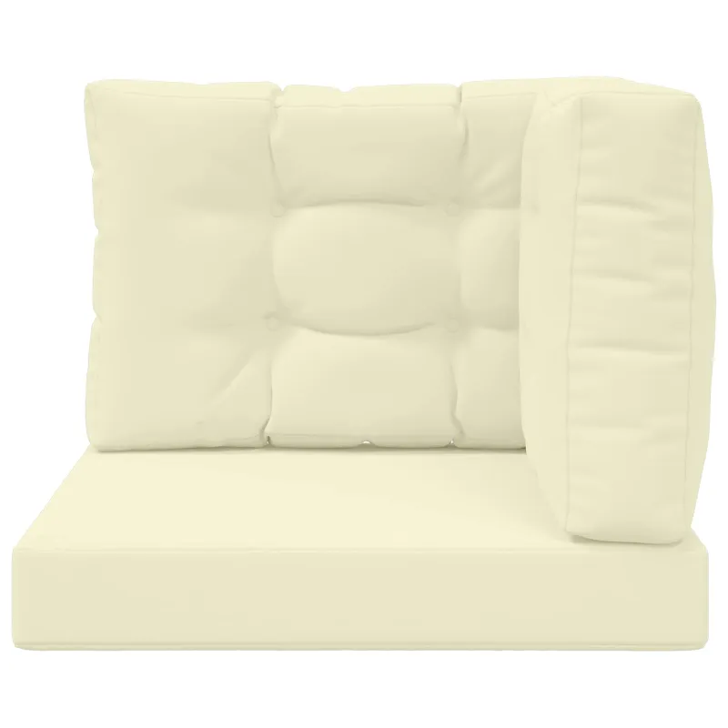 Lauko sofa pagalvėlė 3 pcs Kreminė Poliesteris