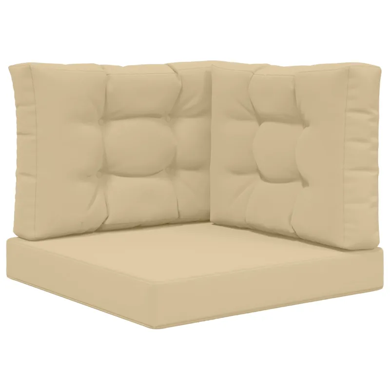 Lauko sofa pagalvėlė 3 pcs Smėlio Poliesteris