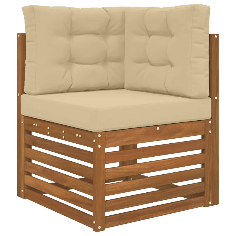 Lauko sofa pagalvėlė 3 pcs Smėlio Poliesteris