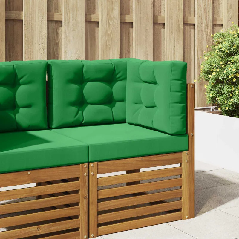 Lauko sofa pagalvėlė 3 pcs Žalia Poliesteris