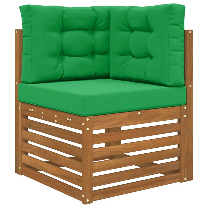 Lauko sofa pagalvėlė 3 pcs Žalia Poliesteris