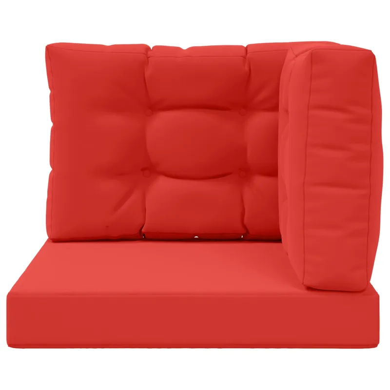 Lauko sofa pagalvėlė 3 pcs Raudona Poliesteris