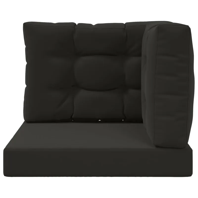 Lauko sofa pagalvėlė 3 pcs Juodas Poliesteris