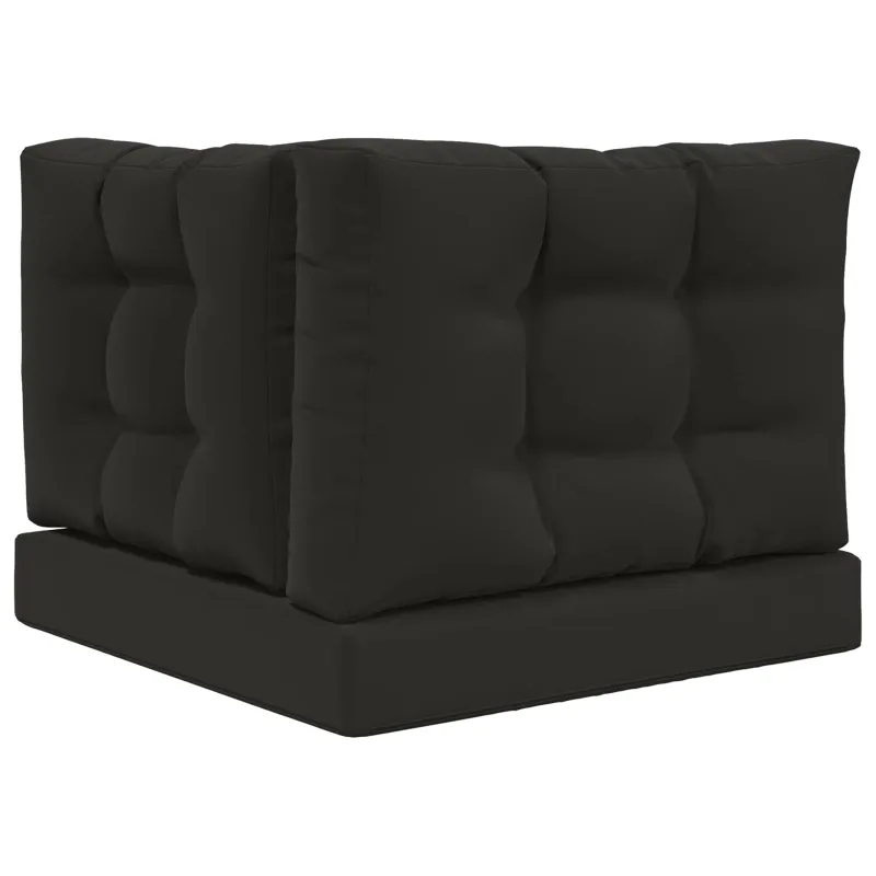 Lauko sofa pagalvėlė 3 pcs Juodas Poliesteris
