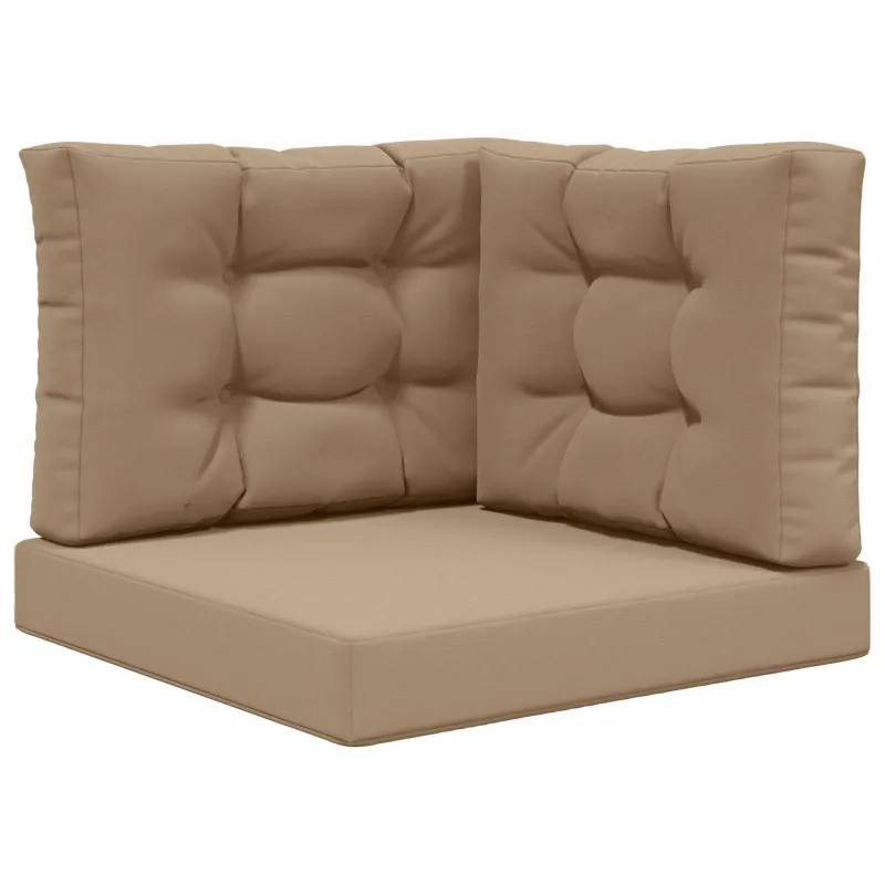 Lauko sofa pagalvėlė 3 pcs Taupe Poliesteris