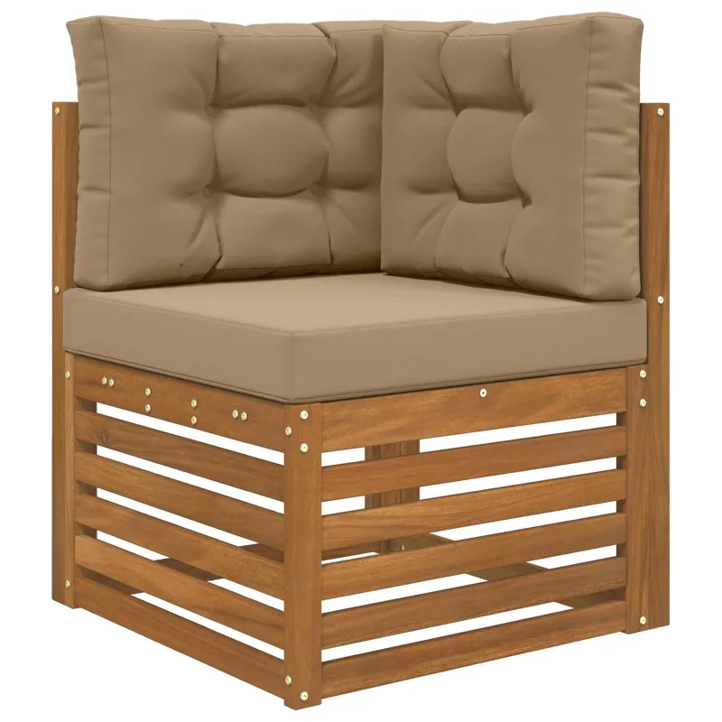 Lauko sofa pagalvėlė 3 pcs Taupe Poliesteris