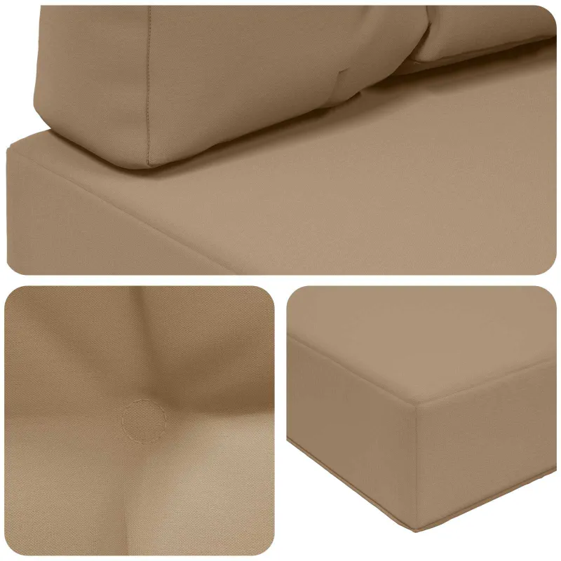 Lauko sofa pagalvėlė 3 pcs Taupe Poliesteris