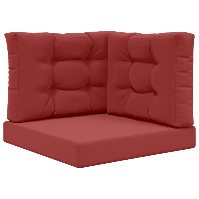 Lauko sofa pagalvėlė 3 pcs Vyno raudonumo Poliesteris