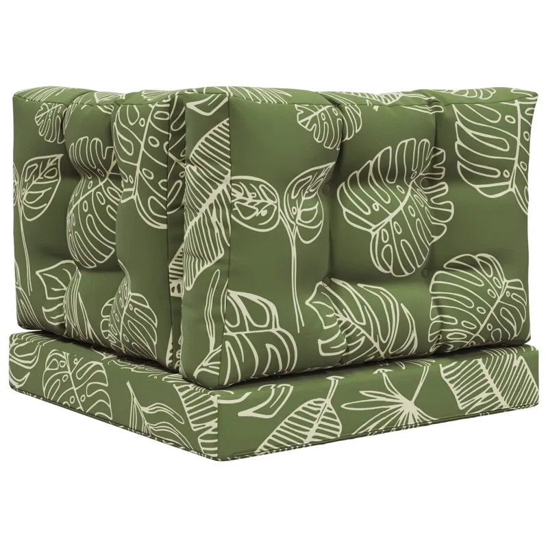 Lauko sofa pagalvėlė 3 pcs Lapų dizainas Poliesteris