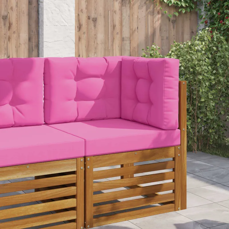 Lauko sofa pagalvėlė 3 pcs Rožinė Poliesteris