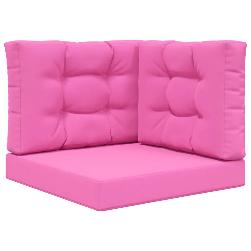 Lauko sofa pagalvėlė 3 pcs Rožinė Poliesteris