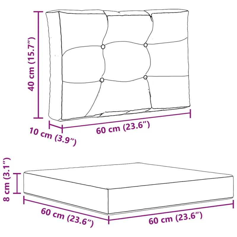 Lauko sofa pagalvėlė 3 pcs Rožinė Poliesteris
