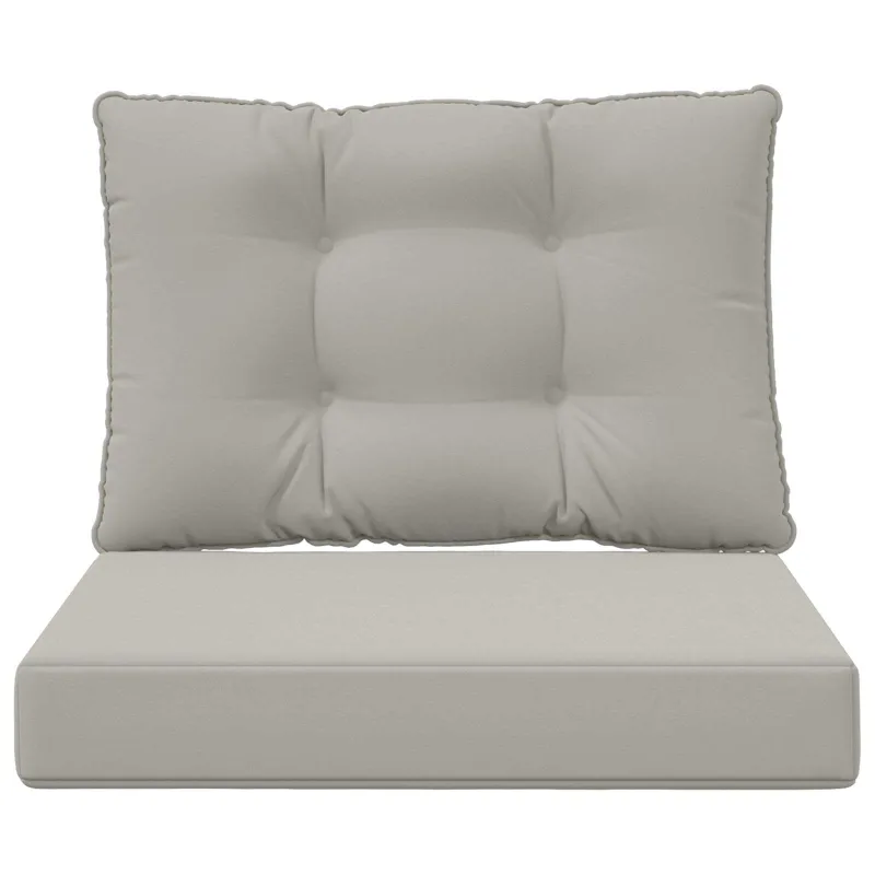 Lauko sofa pagalvėlė 2 pcs Pilka Poliesteris