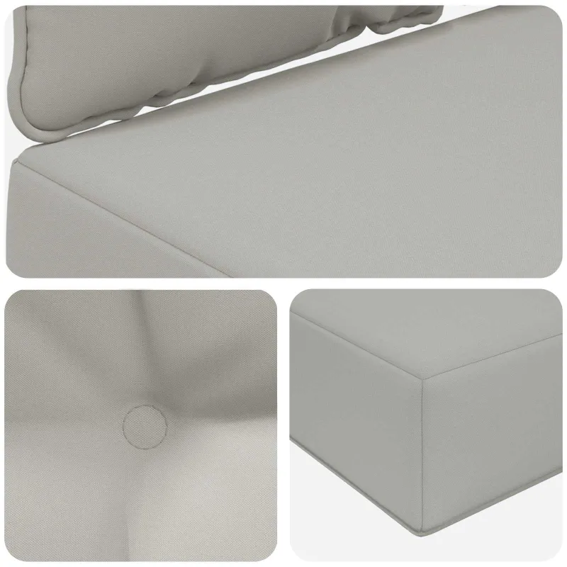 Lauko sofa pagalvėlė 2 pcs Pilka Poliesteris