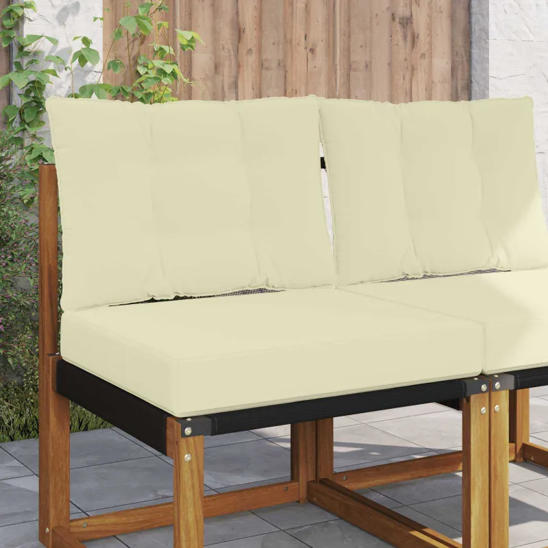 Lauko sofa pagalvėlė 2 pcs Kreminė Poliesteris
