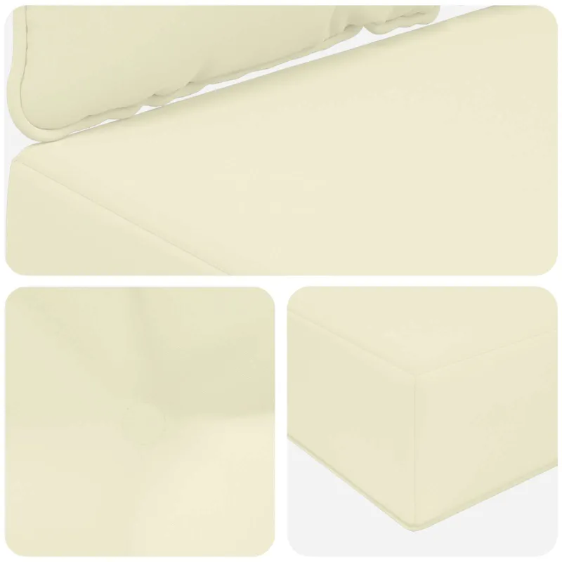 Lauko sofa pagalvėlė 2 pcs Kreminė Poliesteris