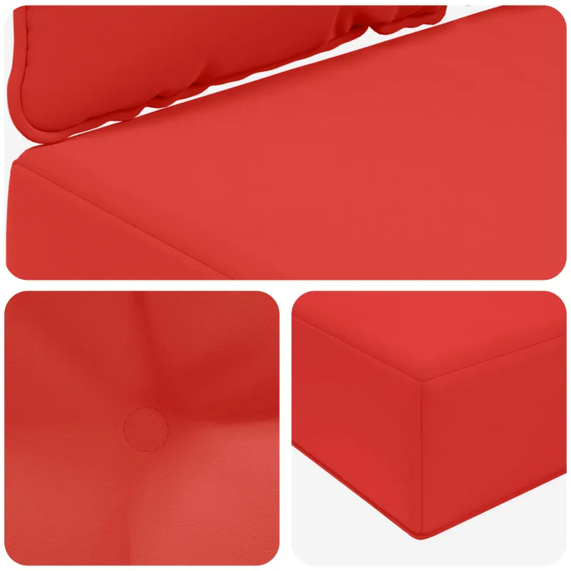Lauko sofa pagalvėlė 2 pcs Raudona Poliesteris