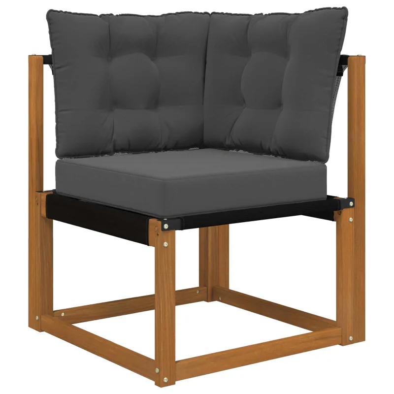 Lauko sofa pagalvėlė 3 pcs Antracitas Poliesteris