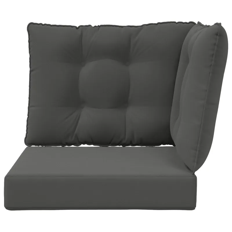 Lauko sofa pagalvėlė 3 pcs Antracitas Poliesteris