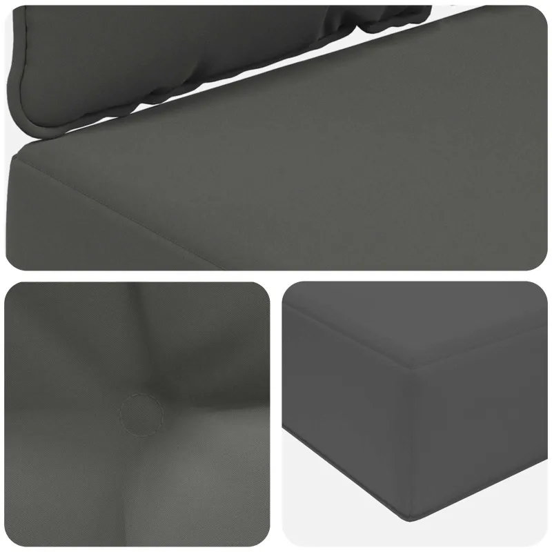 Lauko sofa pagalvėlė 3 pcs Antracitas Poliesteris