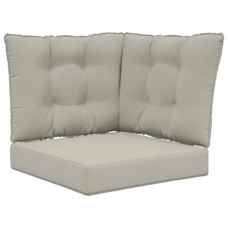 Lauko sofa pagalvėlė 3 pcs Pilka Poliesteris