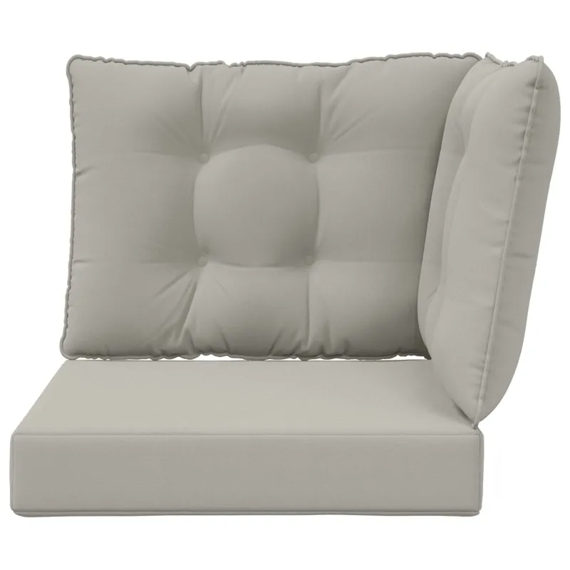 Lauko sofa pagalvėlė 3 pcs Pilka Poliesteris
