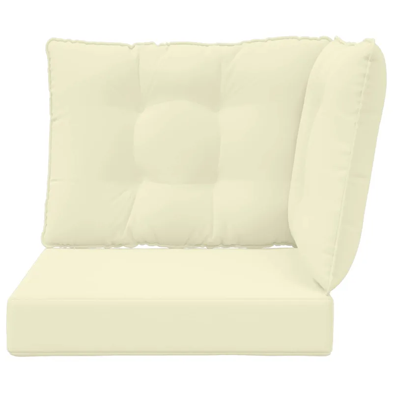 Lauko sofa pagalvėlė 3 pcs Kreminė Poliesteris