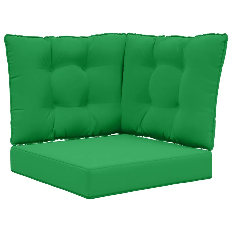 Lauko sofa pagalvėlė 3 pcs Žalia Poliesteris
