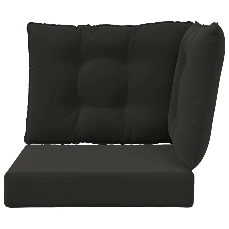 Lauko sofa pagalvėlė 3 pcs Juodas Poliesteris