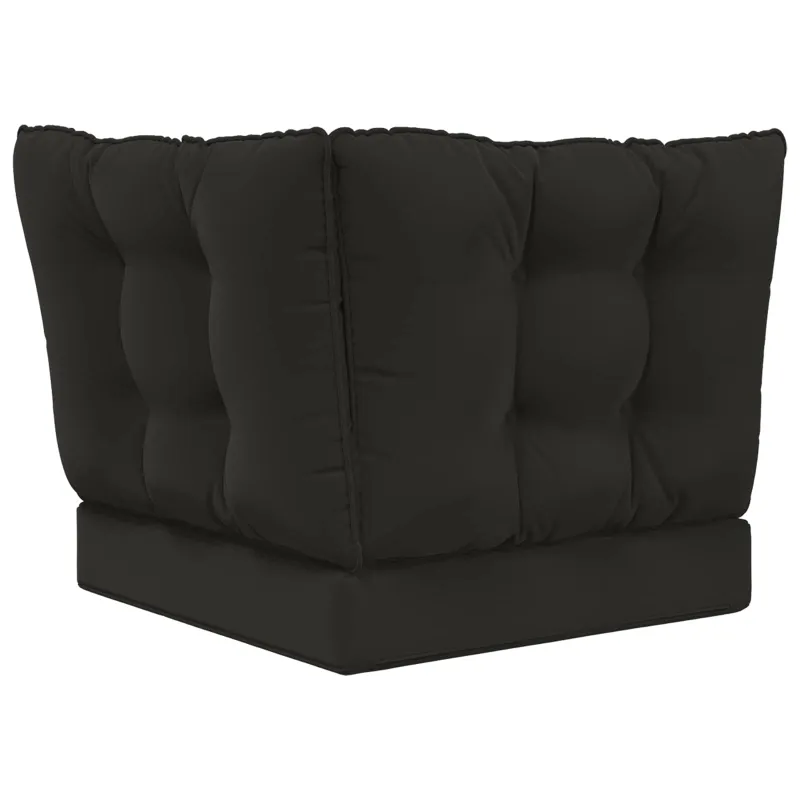Lauko sofa pagalvėlė 3 pcs Juodas Poliesteris